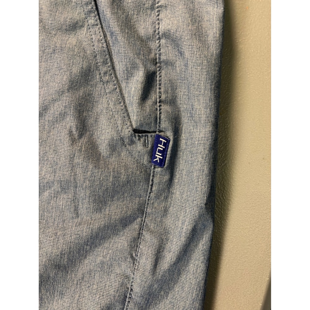 Huk Fishing Shorts Mens XL Blue Heather Performance Stretch Board Shorts 9 Insea - Picture 5 of 8